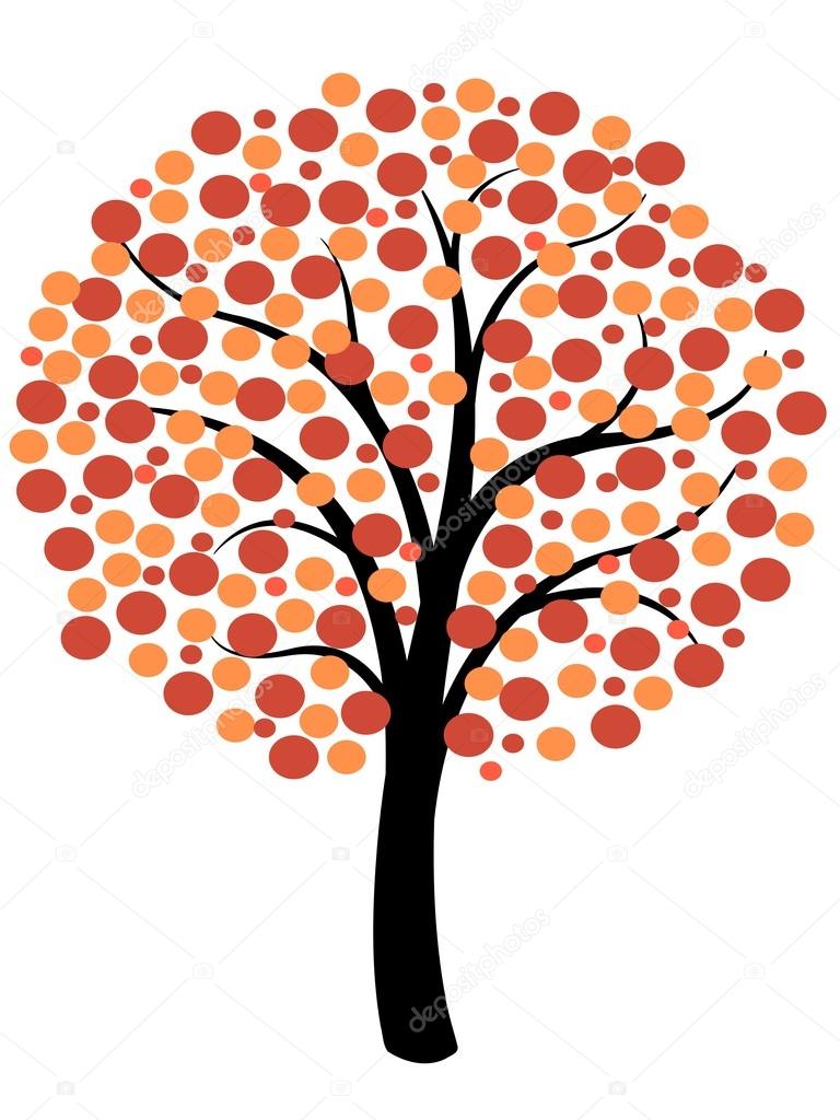 Simple autumn tree