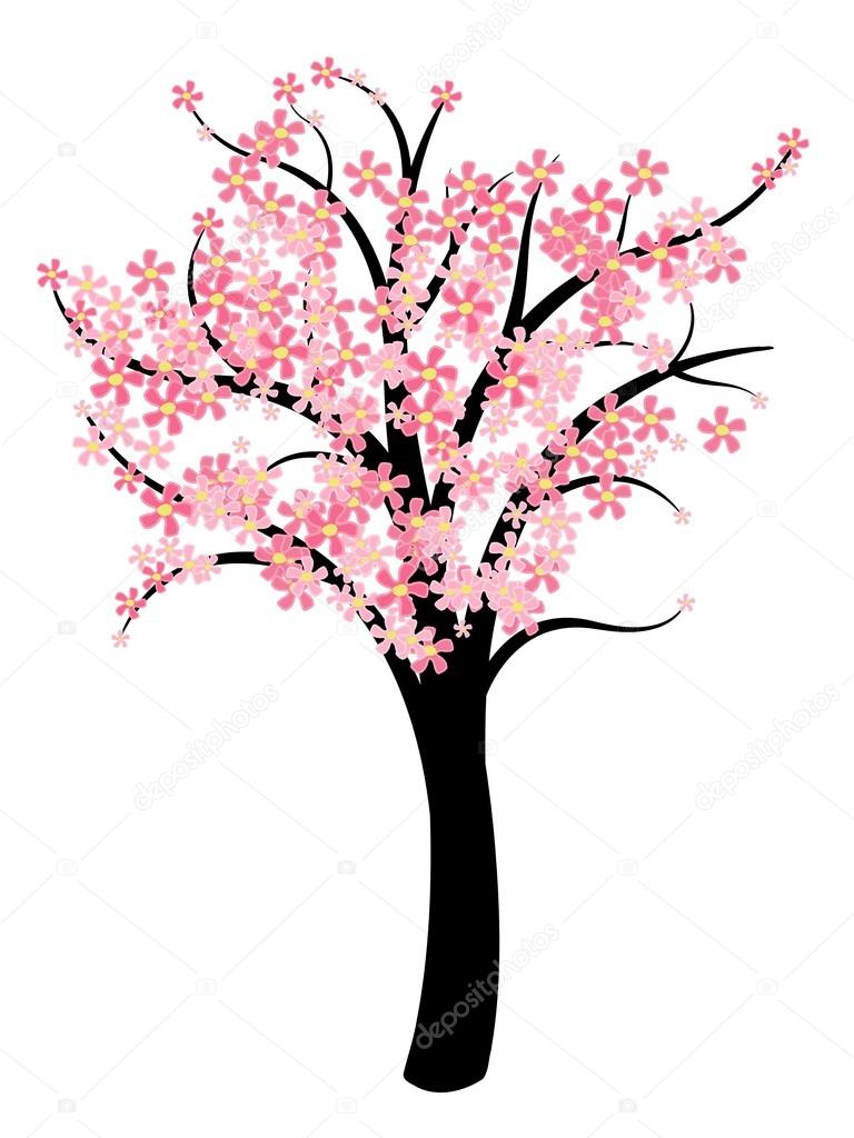 桜の木ストックベクター ロイヤリティフリー桜の木イラスト Depositphotos