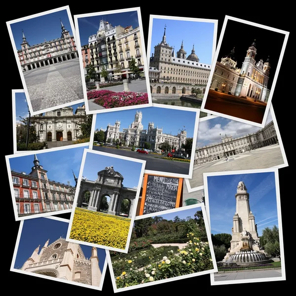 Madrid collage — Stockfoto