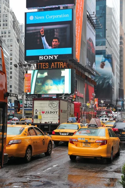 New York sarı taksileri — Stok fotoğraf