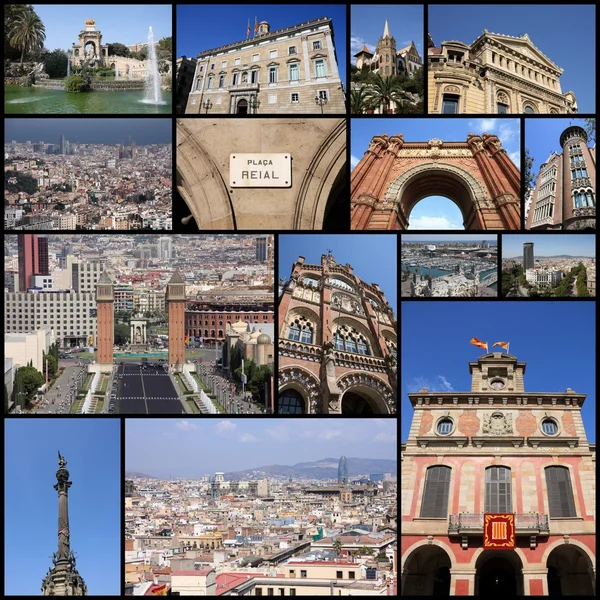 Barcelona collage — Stockfoto