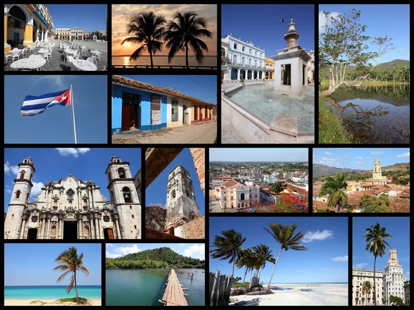 Kuba collage — Stockfoto