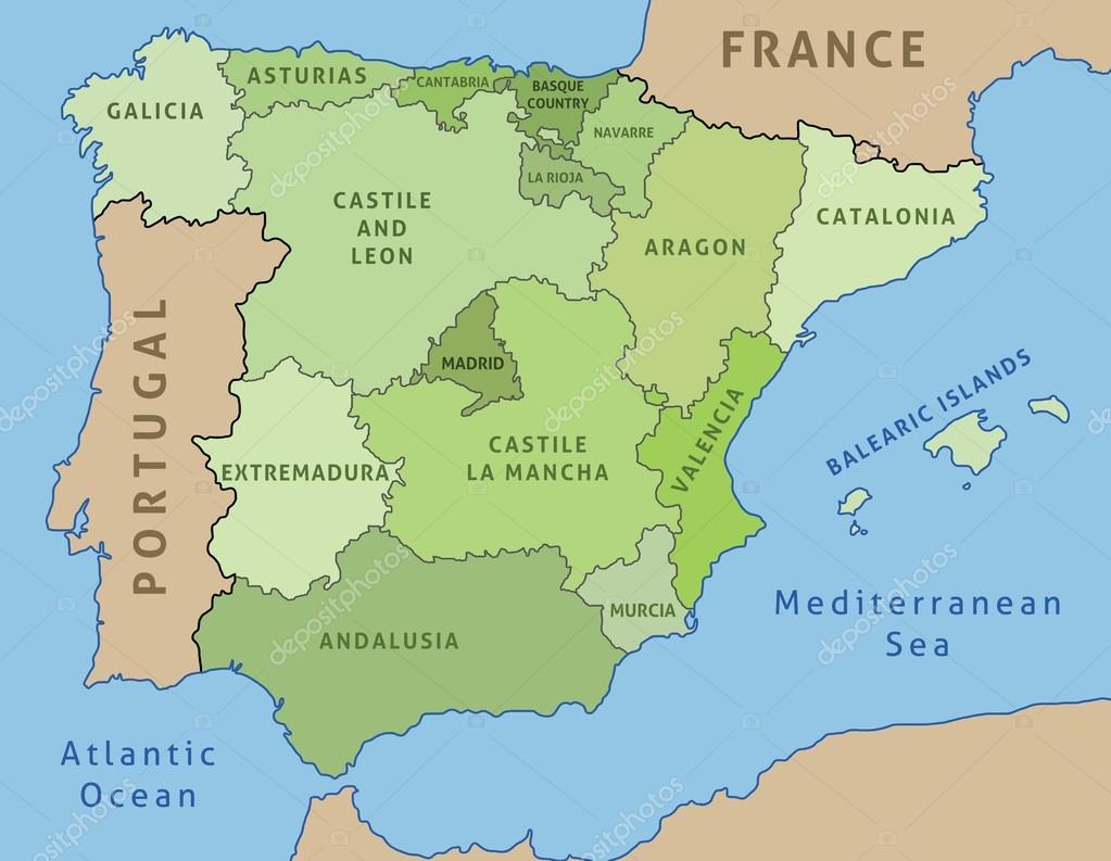 mapa spanelska Mapa Španělska — Stock Vektor © tupungato #69096999 mapa spanelska
