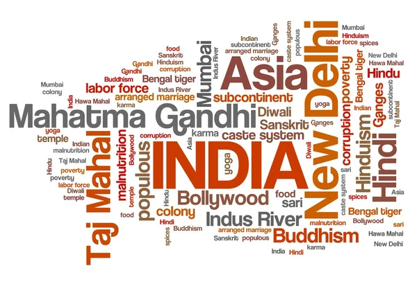 India word cloud — Stock Photo, Image