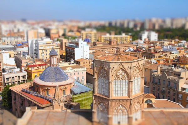 Tilt shift Spanien — Stockfoto