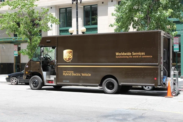 Φορτηγό παράδοσης UPS — Φωτογραφία Αρχείου