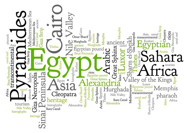 Egypt words — Stock Photo, Image