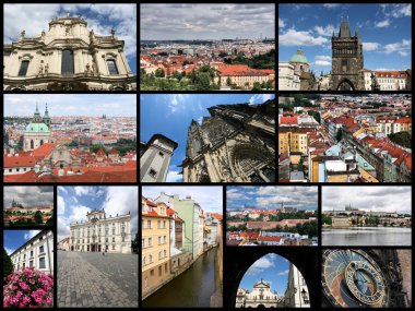Prague landmarks clipart