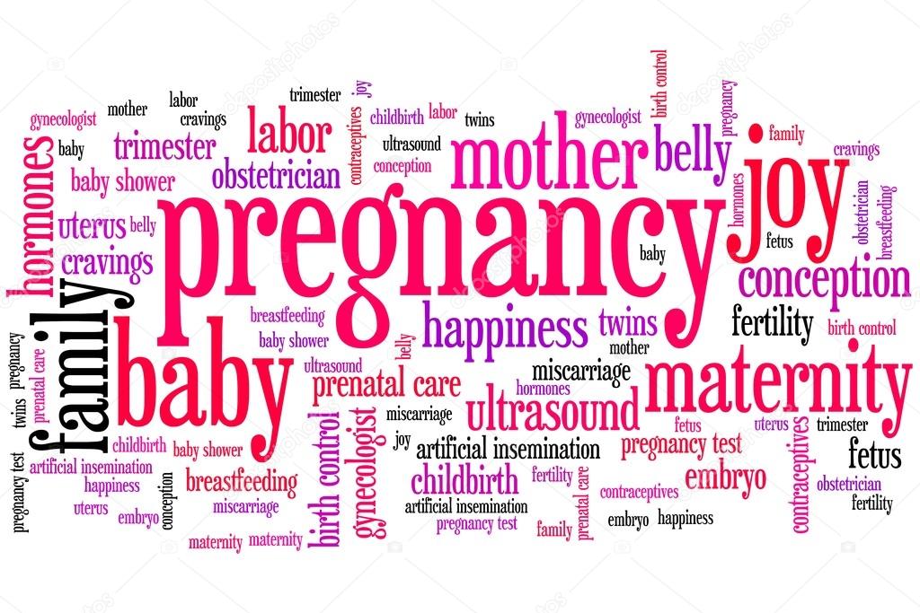 Pregnancy issues and concepts word cloud illustration