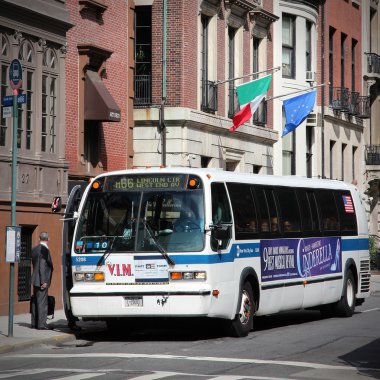 New York public bus clipart