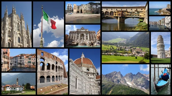 Italy collage — Stockfoto