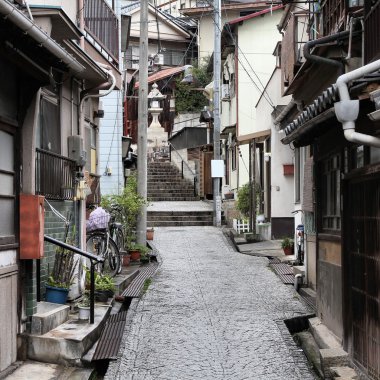 Japonya 'da eski bir kasaba.