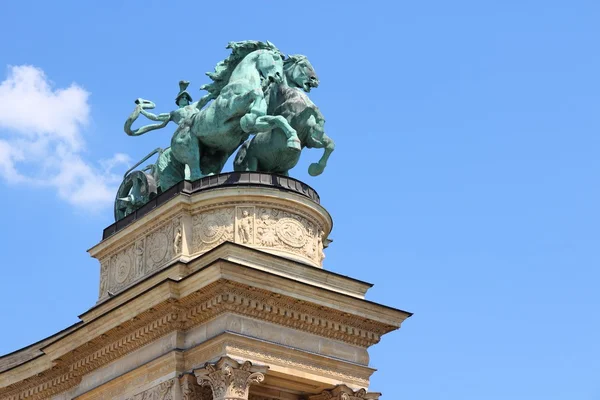 Plac bohaterów, Budapeszt — Zdjęcie stockowe