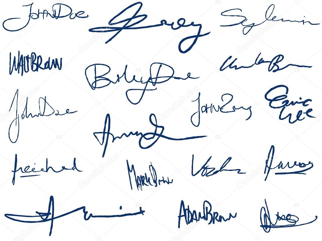Handwritten signatures
