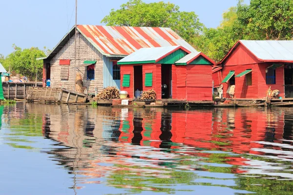 Kambodża Floating Village — Zdjęcie stockowe