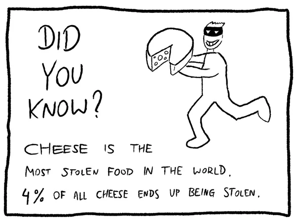 Cheese theft — Stock Vector
