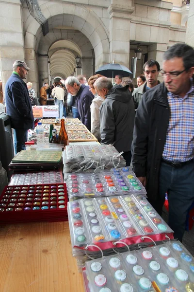 Mercado coleccionable, Madrid — Foto de Stock