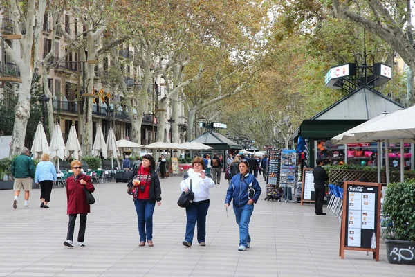 Las Ramblas Barcelona — Zdjęcie stockowe