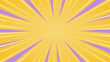 Retro arkaplan dinamik ışın vektörü. Güneş ışınları arka planda hızlanıyor. Altın menekşe dokusu.