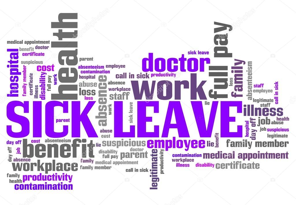 Sick leave - word cloud