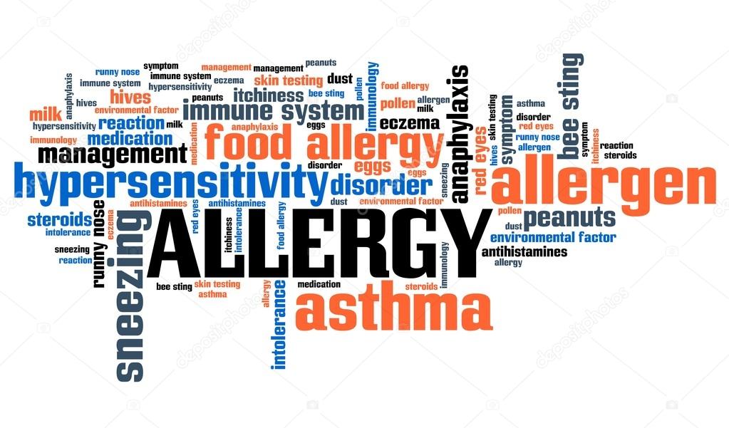 Allergies - word cloud