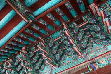 Jeonju, Güney Kore 'deki Gyeonggijeon türbesi sanatı. Kore 'nin mimarisi..