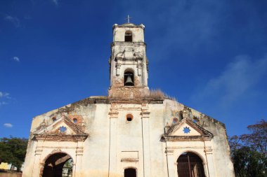 Küba 'nın Trinidad kasabası. Eski yıkılmış Aziz Anna Kilisesi (Iglesia Santa Ana). Küba 'daki UNESCO Dünya Mirası.
