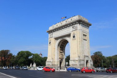 Bükreş, Roma. Zafer Kemeri. Avrupa simgeleri.