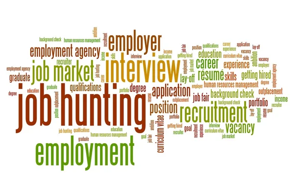 Job hunting - word cloud — Stock Photo, Image