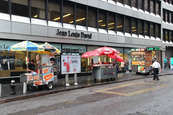 Food cart New York — Stock fotografie