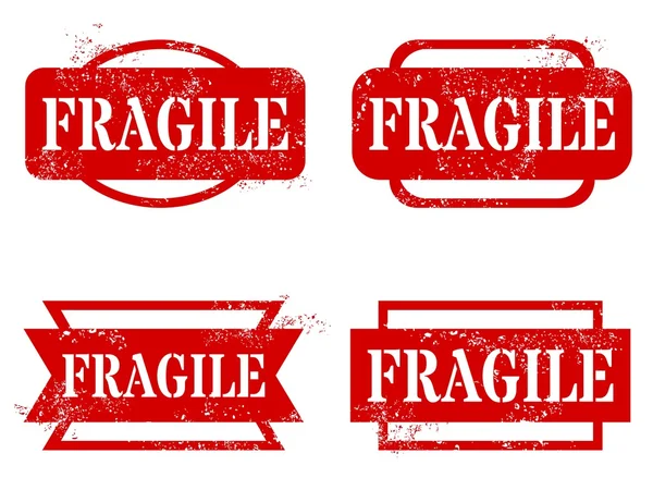 Fragile - pieczątka — Wektor stockowy