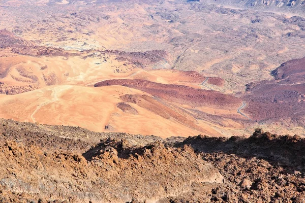 Teneriffa vulkaniskt öknen — Stockfoto