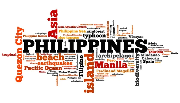 Filippinerna word cloud — Stockfoto