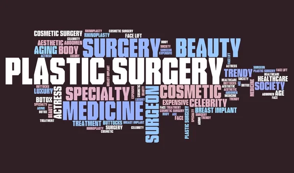 Plastische chirurgie - word cloud — Stockfoto