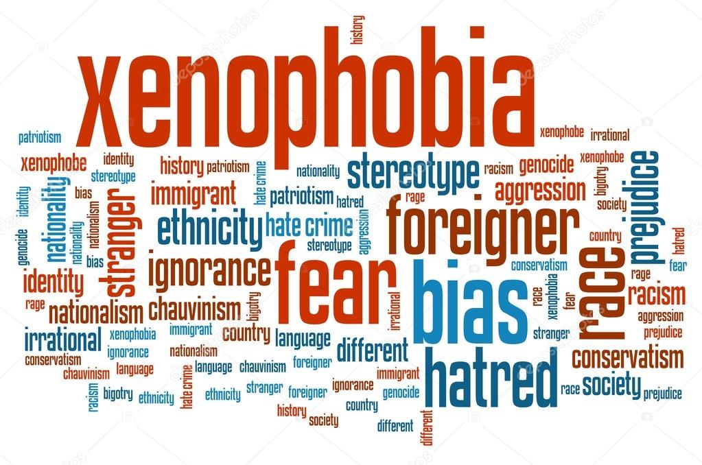Xenophobia word cloud
