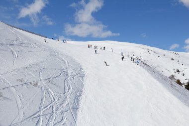 Skiing in France clipart