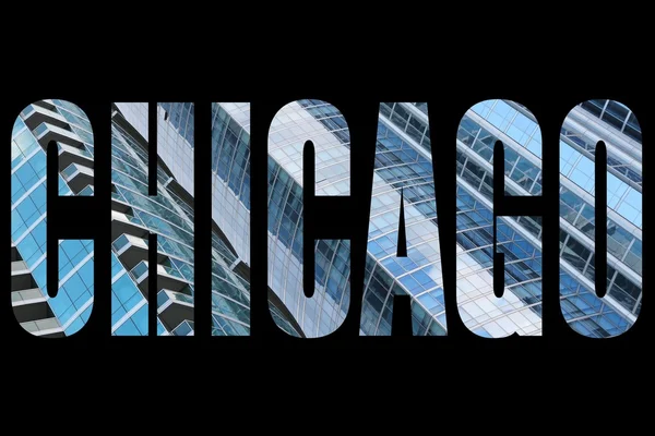 Chicago Text - Reiseschild — Stockfoto