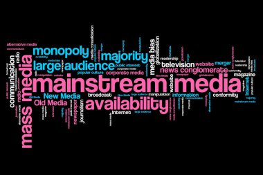 Ana akım medya bulut kelime