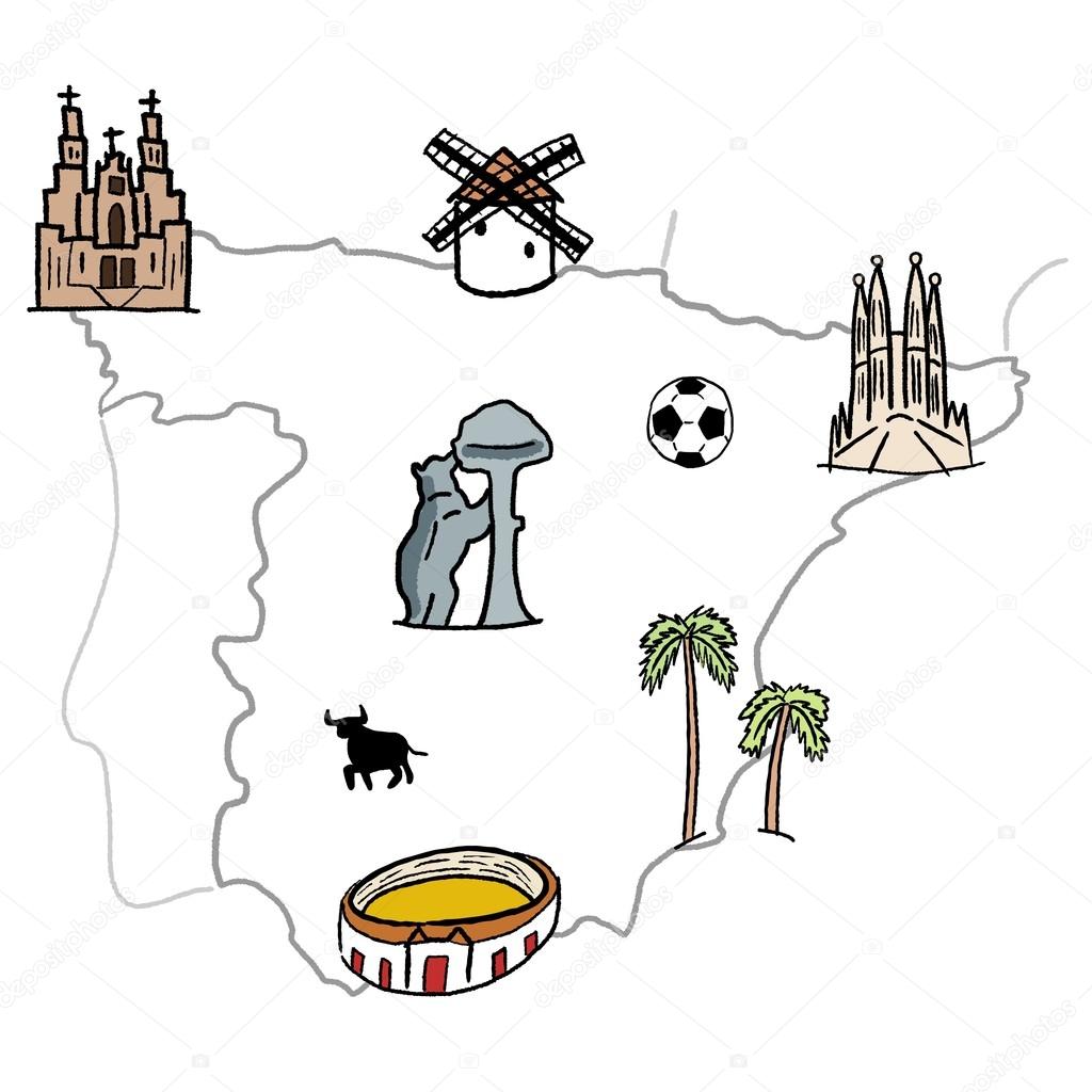 Spain map vector