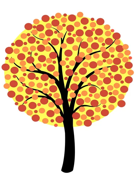 Albero autunnale - illustrazione vettoriale — Vettoriale Stock