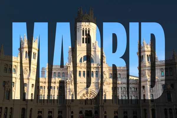 Madrid word - travel text — Stock Photo, Image