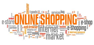 Internet alışveriş - kelime bulutu