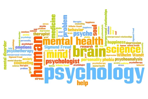 Psychologie concepten - word cloud — Stockfoto