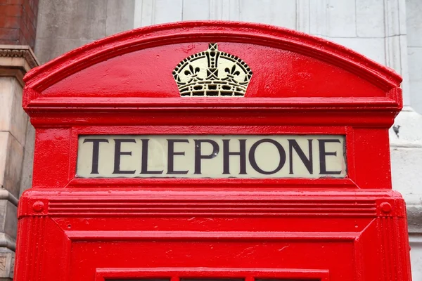 Londra telefon - kırmızı telefon kulübesi — Stok fotoğraf