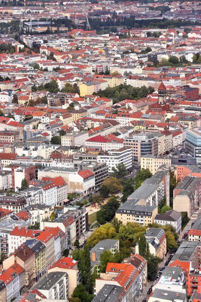 Berlin aerial view - capital city of Germany.