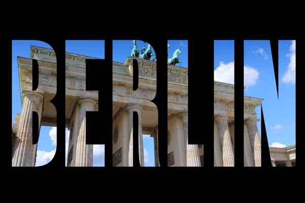 Berlin - nazwa miasta — Zdjęcie stockowe