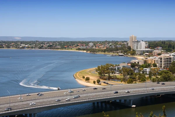 Perth - Swan Nehri Köprüsü — Stok fotoğraf