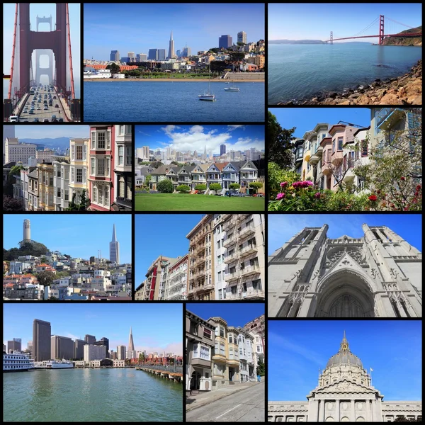 San Francisco Reisecollage — Stockfoto