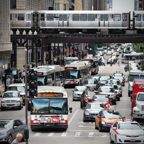 Chicago traffic, Stati Uniti — Foto Stock