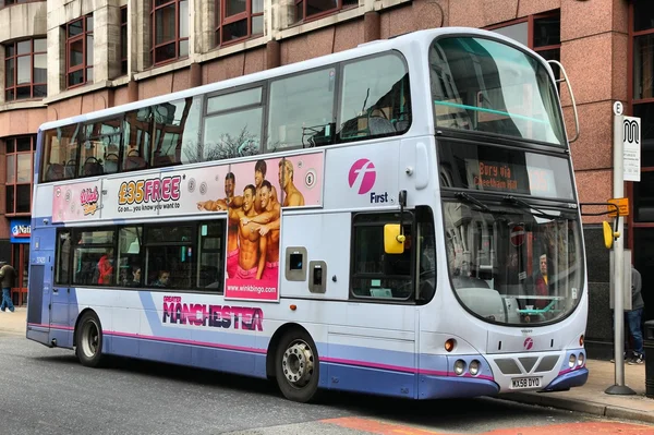 Double decker in the UK — Stok fotoğraf